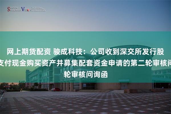 网上期货配资 骏成科技：公司收到深交所发行股份及支付现金购买资产并募集配套资金申请的第二轮审核问询函