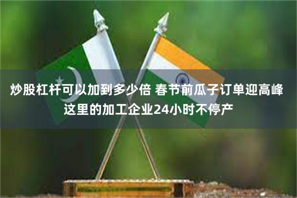 炒股杠杆可以加到多少倍 春节前瓜子订单迎高峰 这里的加工企业24小时不停产