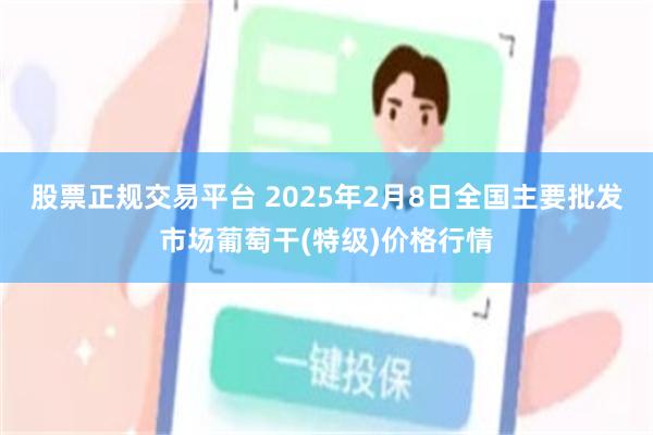 股票正规交易平台 2025年2月8日全国主要批发市场葡萄干(特级)价格行情